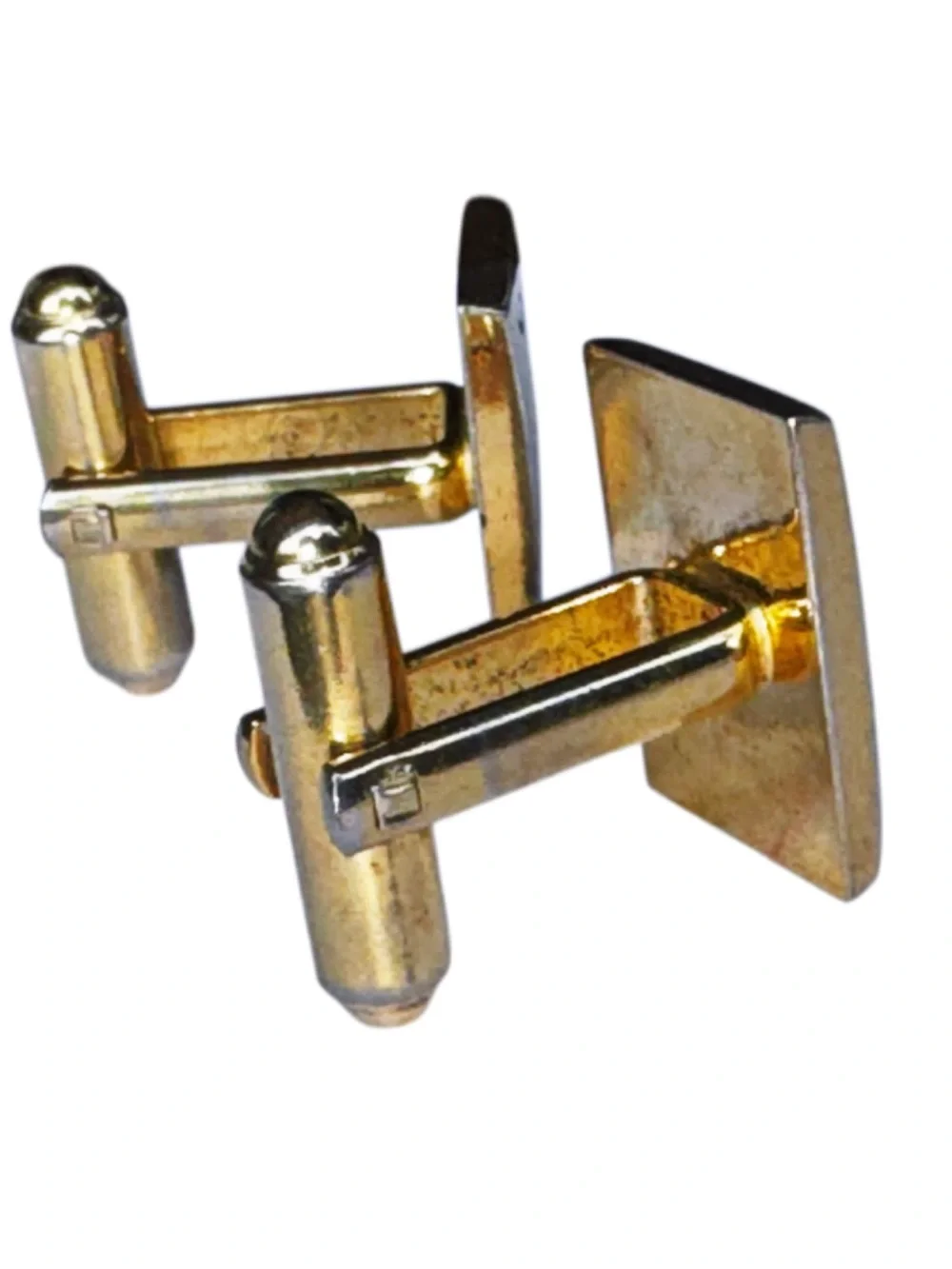 Anson Vintage Gold Tone Spartan Soldier Rectangular Cufflinks